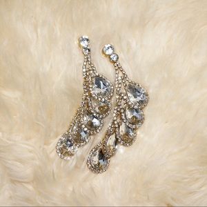 Rhinestone Jeweled Layered Earrings